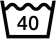 40℃以下、洗濯機で洗えるマーク