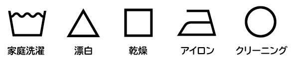 洗濯マークの5つの基本記号