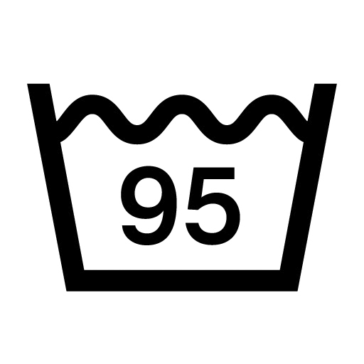 洗濯マーク_たらいに95の数字が記入されている