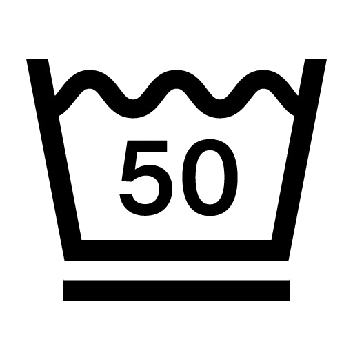 洗濯マーク_たらいの下に下線があり、60の数字が記載されている