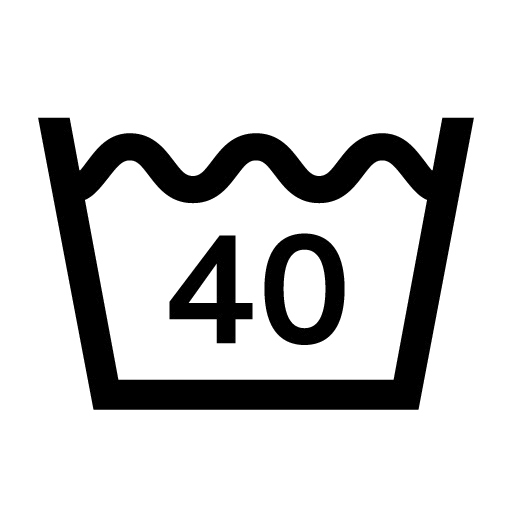洗濯マーク_たらいに40の数字が記載されている