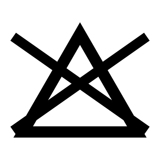 洗濯マーク_三角形にバツが記載されている