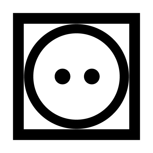 洗濯マーク_正方形のなかに丸があり、中央に2つの点が記載されている