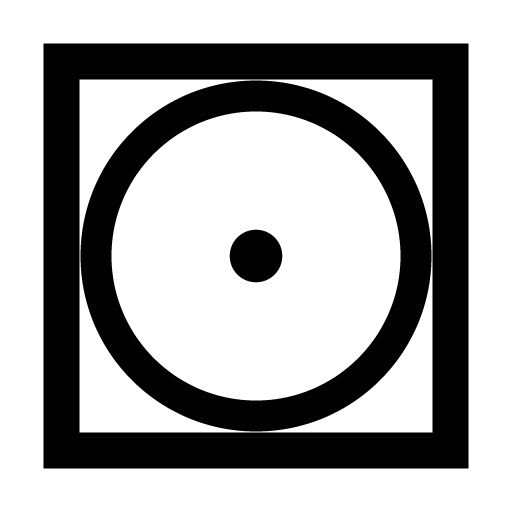 洗濯マーク_正方形のなかに丸があり、中央に1つの点が記載されている