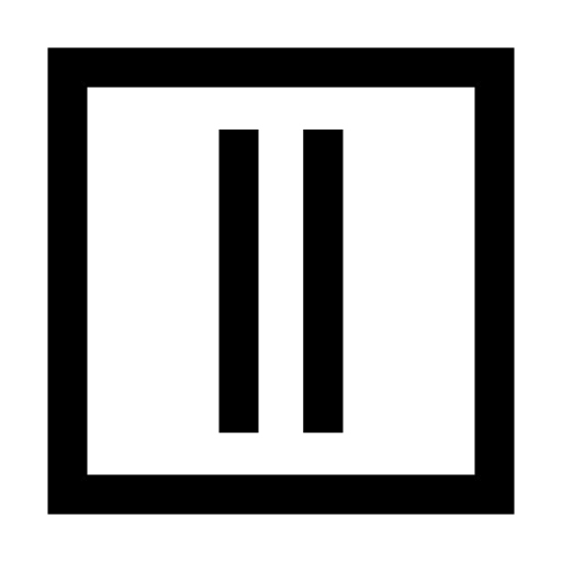 洗濯マーク_正方形の枠のなかに、縦棒が二本記載されている