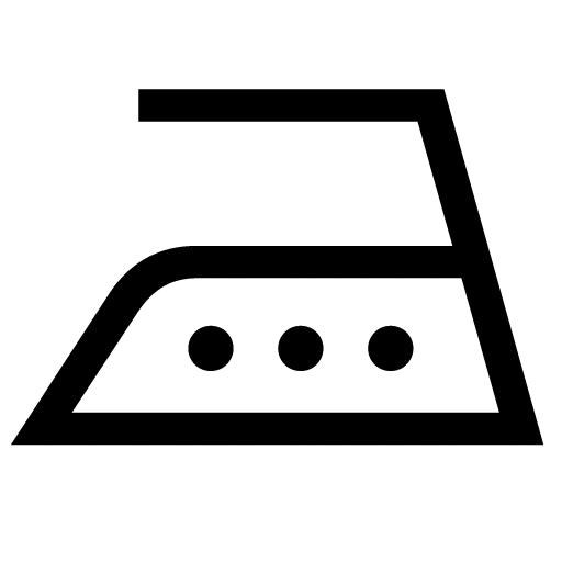 洗濯マーク_アイロンのイラストのなかに3つの点がある