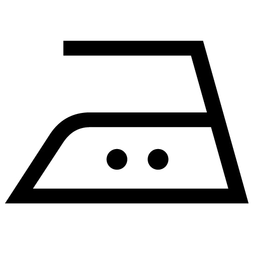 洗濯マーク_アイロンのイラストのなかに2つの点がある