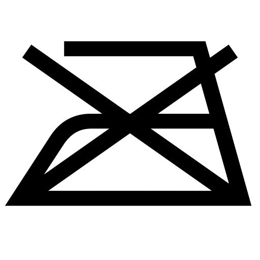 洗濯マーク_アイロンのイラストにバツが記載されている