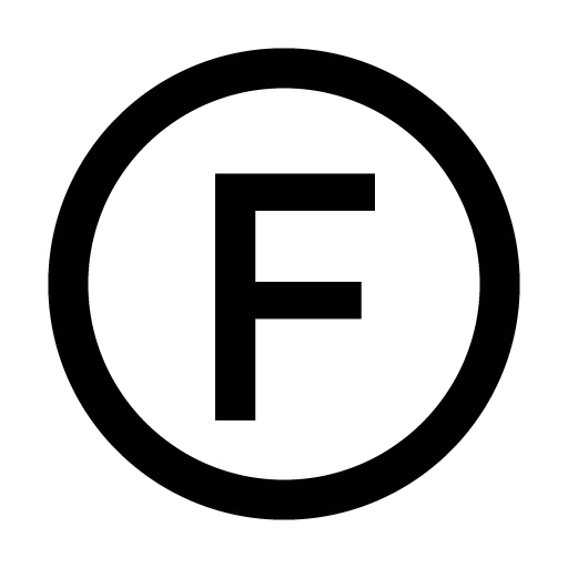 洗濯マーク_丸のなかにアルファベットのFが記載されている