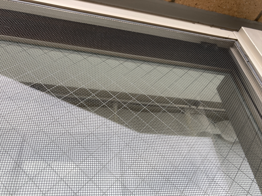 掃除後にきれいになった網戸