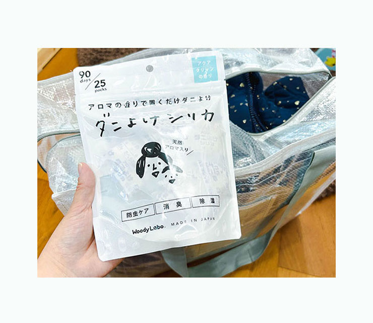 引き出し・収納袋にはダニよけシリカを